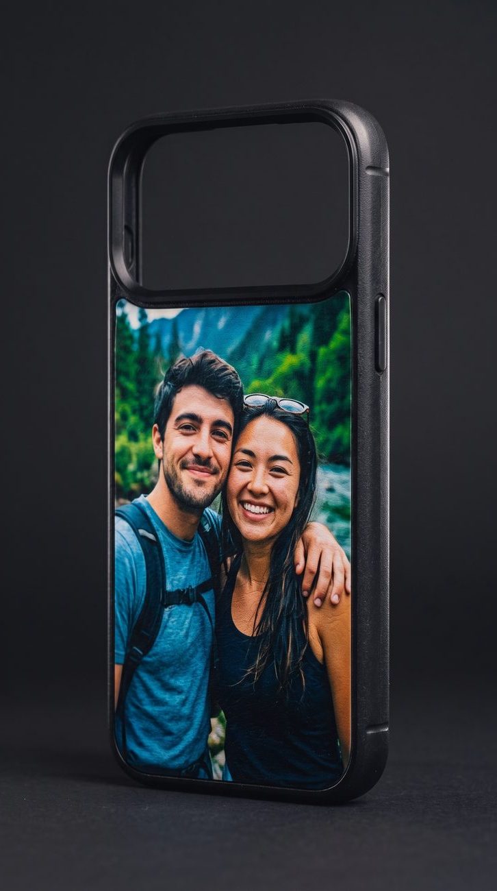 A Kase Artist case with a photograph printed across the whole leather back